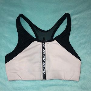 Pink Victoria Secret Zip-up Sports Bra